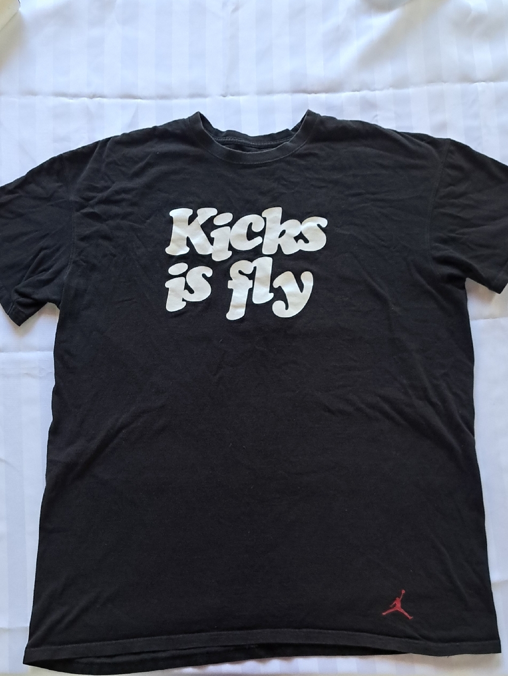 Jordan Black Short-Sleeve 'Kicks is Fly' Graphic Tee